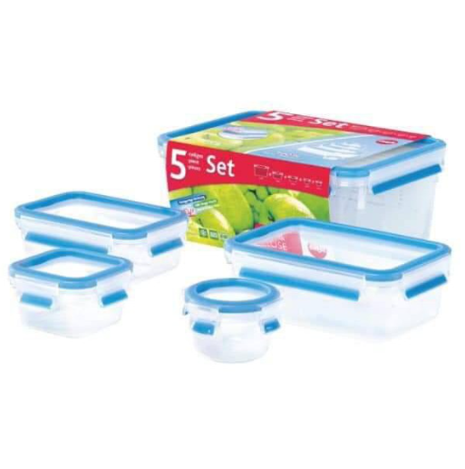 Set 5 Hộp đựng thực phẩm Emsa CLIP & CLOSE