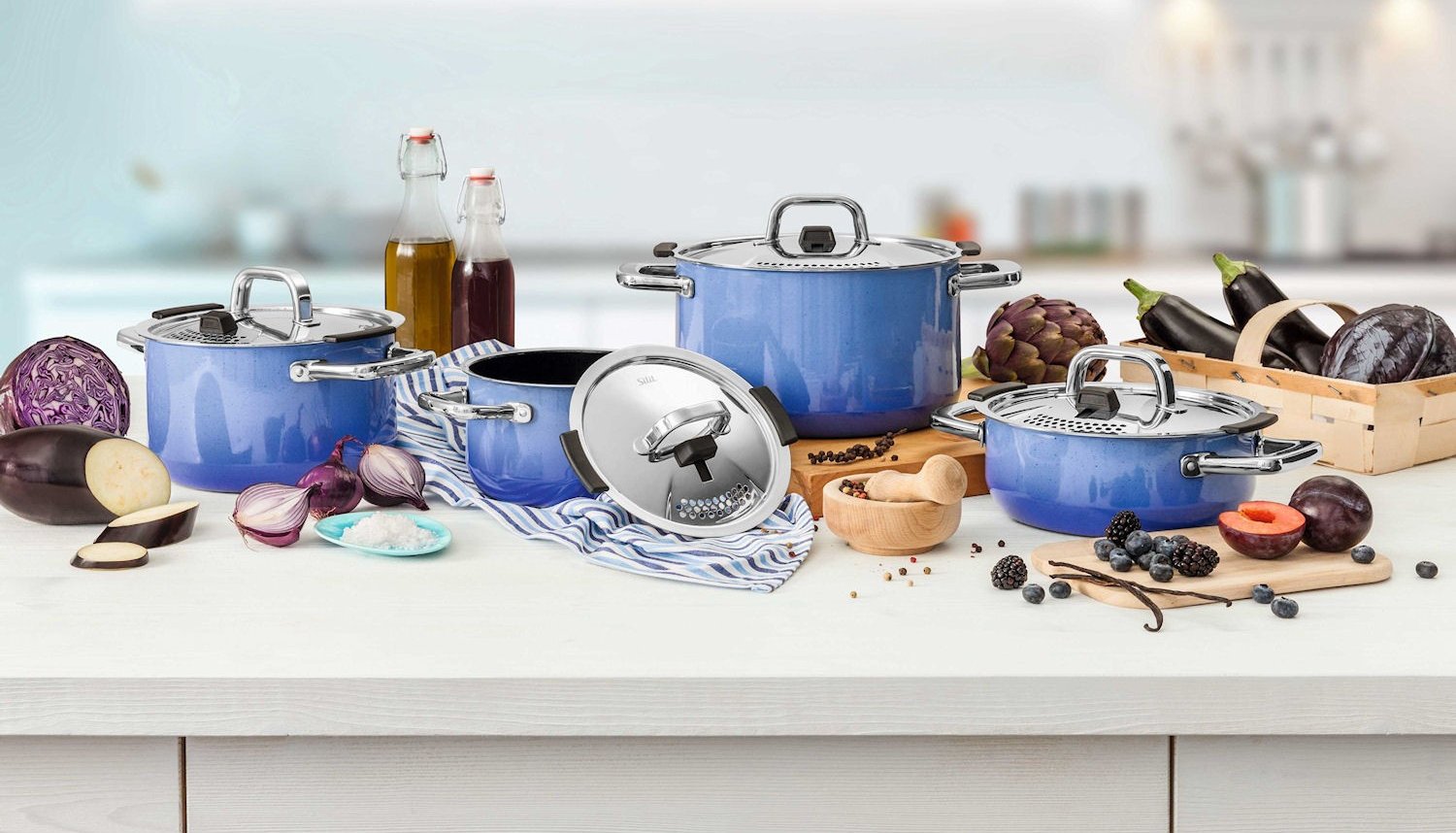 Bộ 4 nồi Silit Nature Blue