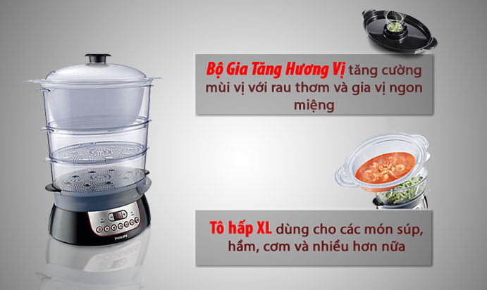 NỒI HẤP PHILIPS HD9140/91