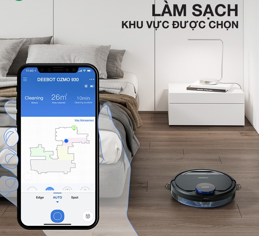 ROBOT HÚT BỤI & LAU NHÀ ECOVACS ROBOTICS DEEBOT OZMO 930