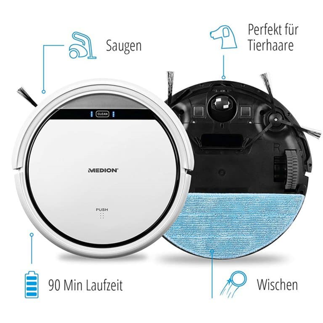 ROBOT HÚT BỤI & LAU NHÀ MEDION MD 18501